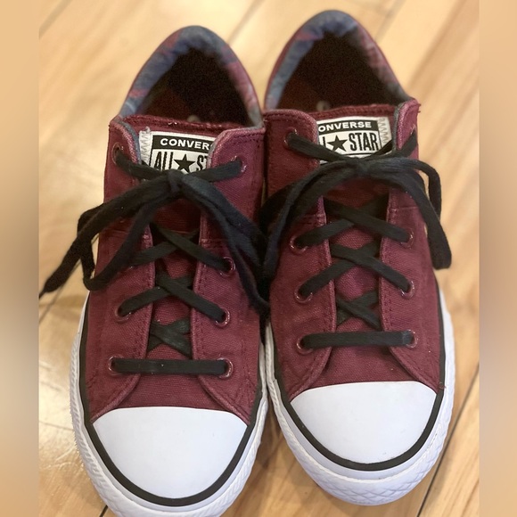CONVERSE JUNIORS SIZE 2–CLEAN & COOL-BURGUNDY—KIDS UNISEX SZ 2 - Picture 16 of 16